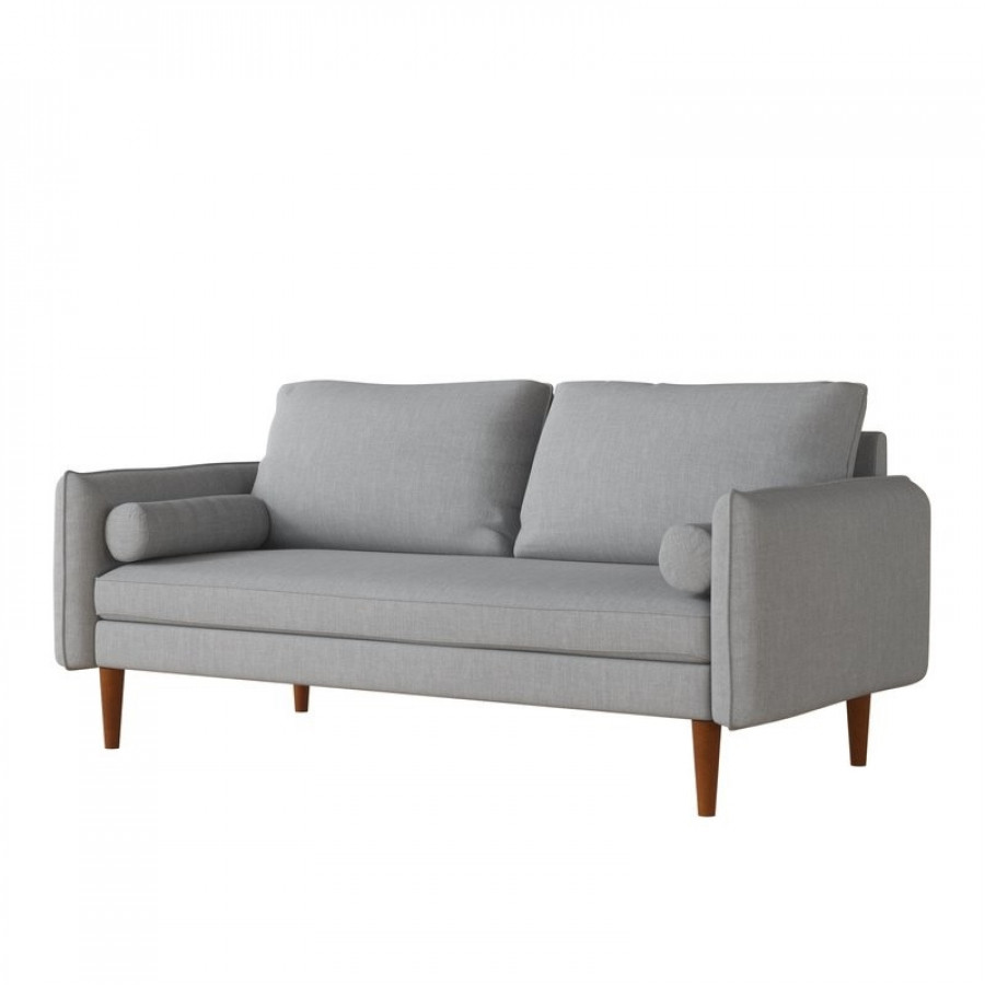 FaFurn Modern Sofa - Light Gray, Fabric