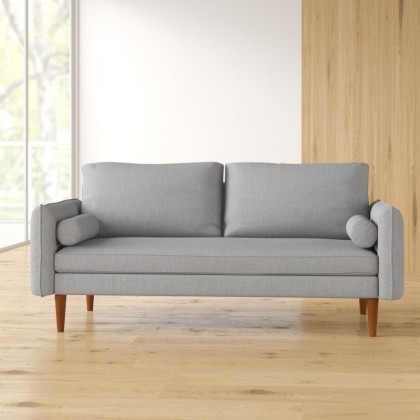 FaFurn Modern Sofa - Light Gray, Fabric