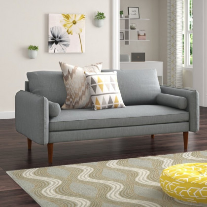 FaFurn Modern Sofa - Light Gray, Fabric