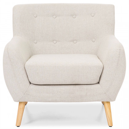 FaFurn - Modern Armchair with Mid-Century Classic Style Wood Legs