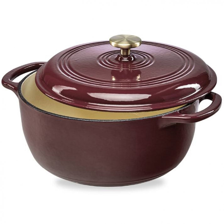 FaFurn 6 Quart Cookware - Red, Cast Iron
