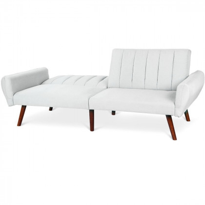 FaFurn Modern Sofa-Bed - Gray, Linen