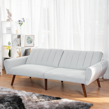 FaFurn Modern Sofa-Bed - Gray, Linen