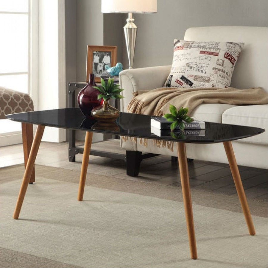 FaFurn - Modern Coffee Table with Solid Wood Legs