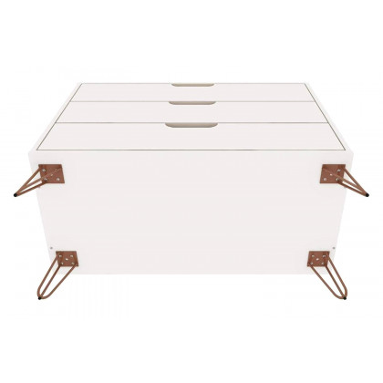 FaFurn Modern Scandinavian Style Bedroom 3-Drawer Dresser - White
