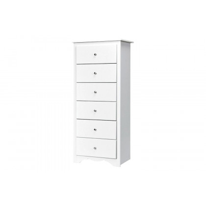 FaFurn - Modern 6 Drawer Tall Wood Dresser Chest