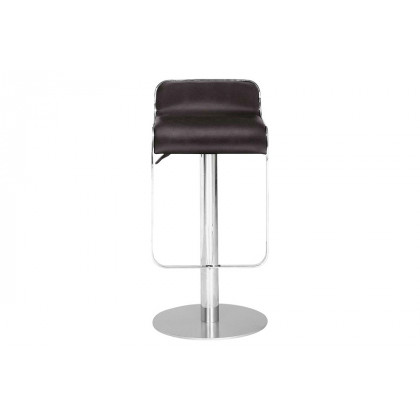 FaFurn - Modern Bar Stool with Espresso Brown Faux Leather Swivel Seat