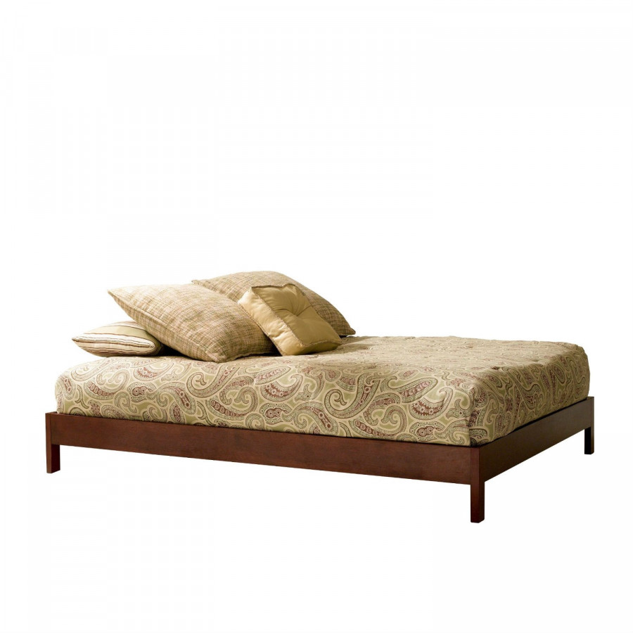 FaFurn - Full Size Platform Bed Frame in Mahogany
