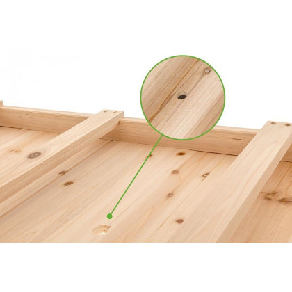 FaFurn - Solid Wood Locking Wheels Raised Mobile Garden Wood Planter Elevated Planter