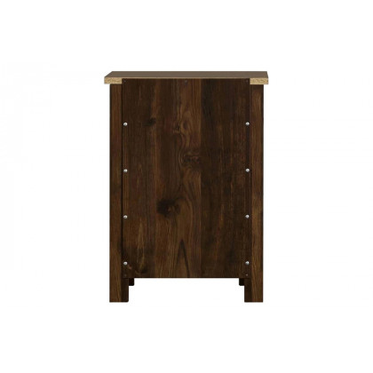 FaFurn Farmhouse 1-Drawer Bedroom Nightstand with Open Shelf - Rustic Pine
