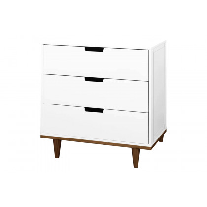 FaFurn - Modern Mid-Century Style 3-Drawer Dresser Chest in Wood Finish