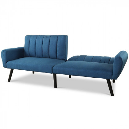 FaFurn Modern Sofa-Bed - Navy Blue, Linen