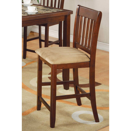 FaFurn - Casual 5-Piece Dining Set with Microfiber Padded Counter Height Stools