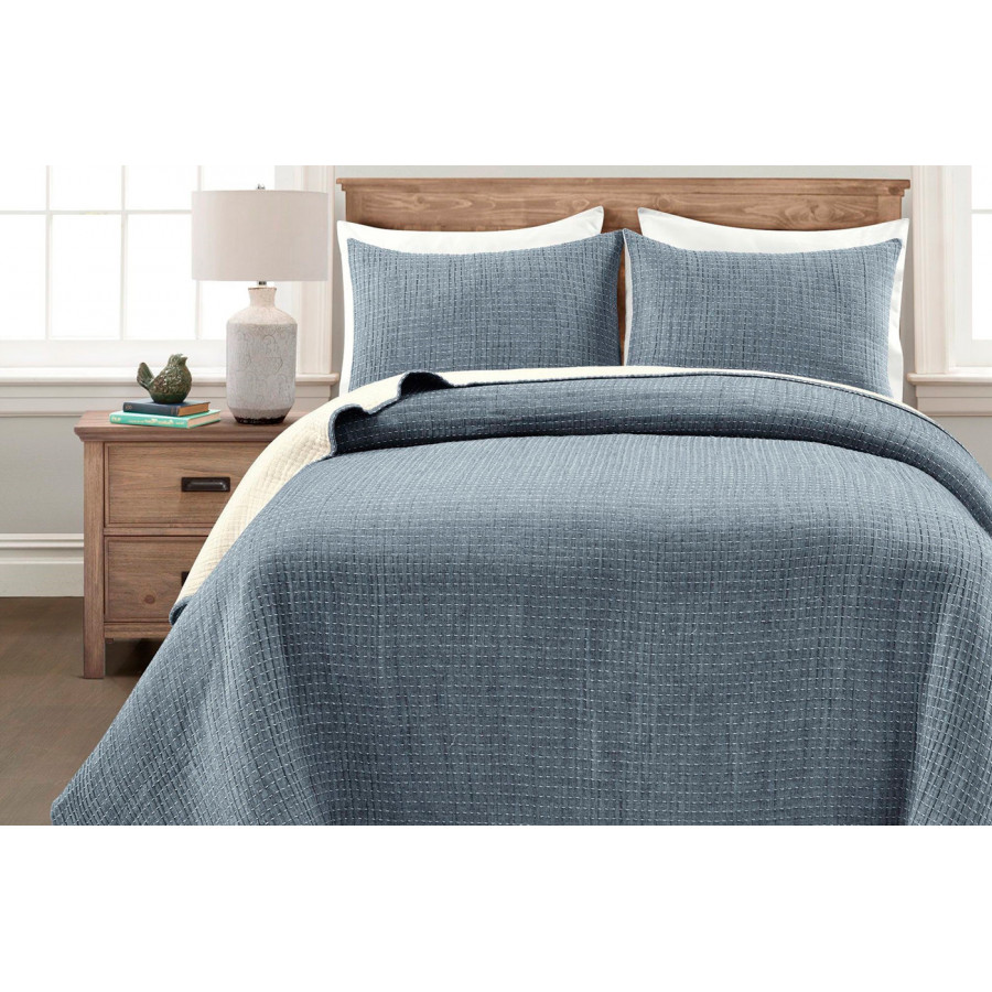 FaFurn - 3-Piece Reversible Woven Quilt Set