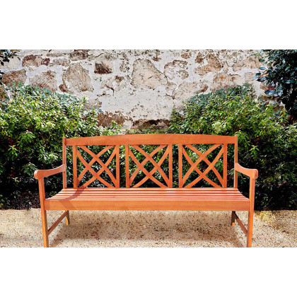 FaFurn - Outdoor Weather Resistant Eucalyptus Wood 5-Ft Garden Bench