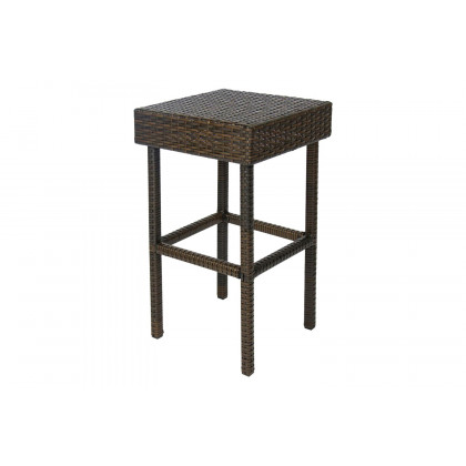 FaFurn - Outdoor 3-Piece Pe Wicker Bar Set with Table and Stools