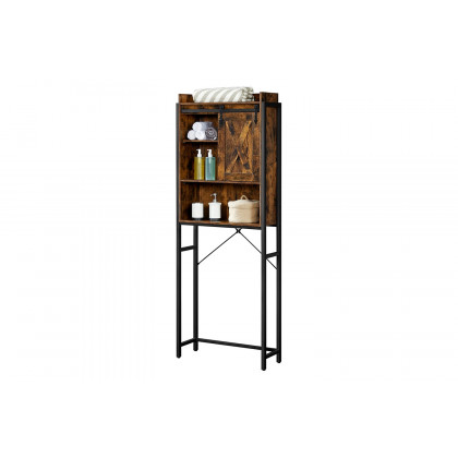 FaFurn - Farmhouse Over The Toilet Sliding Barn Door Storage Cabinet Cupboard