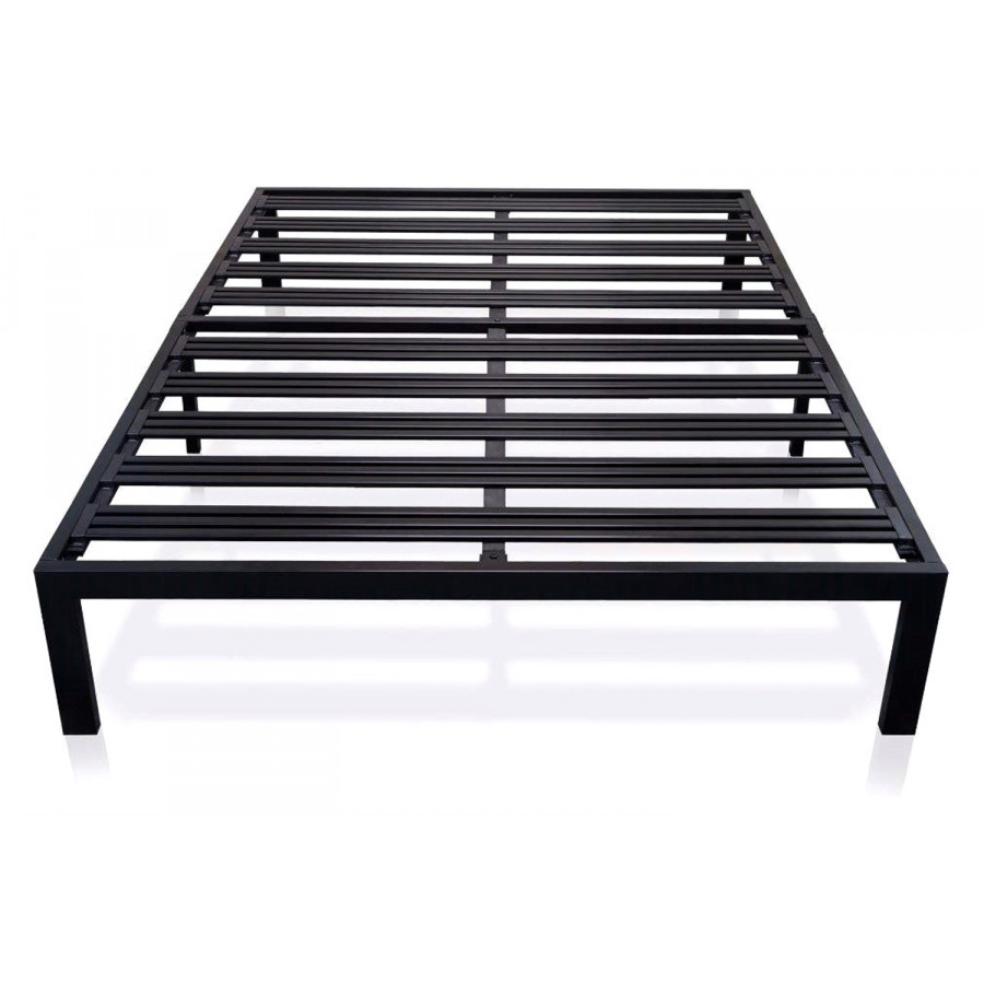 FaFurn - Full Size Metal Platform Bed Frame with 3.86 Inch Wide Heavy Duty Steel Slats
