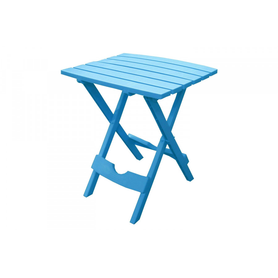 FaFurn - Pool Blue Folding Side Table in Durable Patio Furniture Plastic Resin