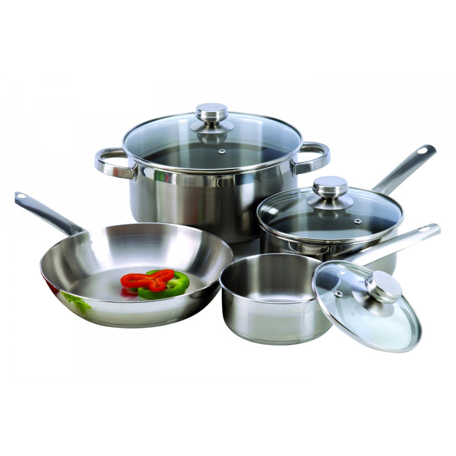 FaFurn - 7-Piece Cookware Set Constructed in 18/10 Stainless Steel
