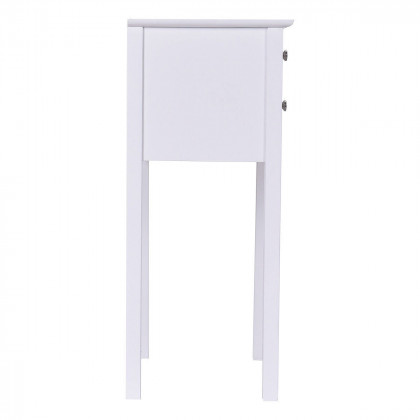 FaFurn - Elegant 2-Drawer Nightstand in White, Wood
