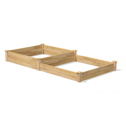 FaFurn - 4 Ft X 8 Ft Pine Wood 2 Tier Raised Garden Bed