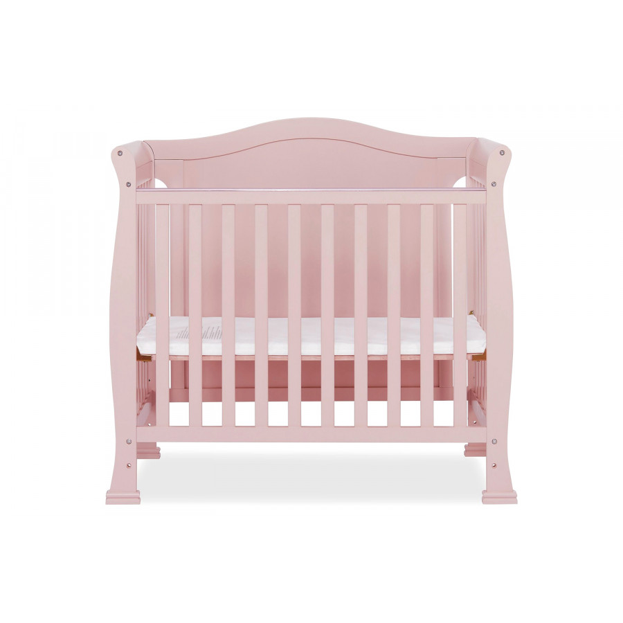 FaFurn Solid Pine Wood 3-In-1 Convertible Baby Crib Daybed Toddler Bed - Pink