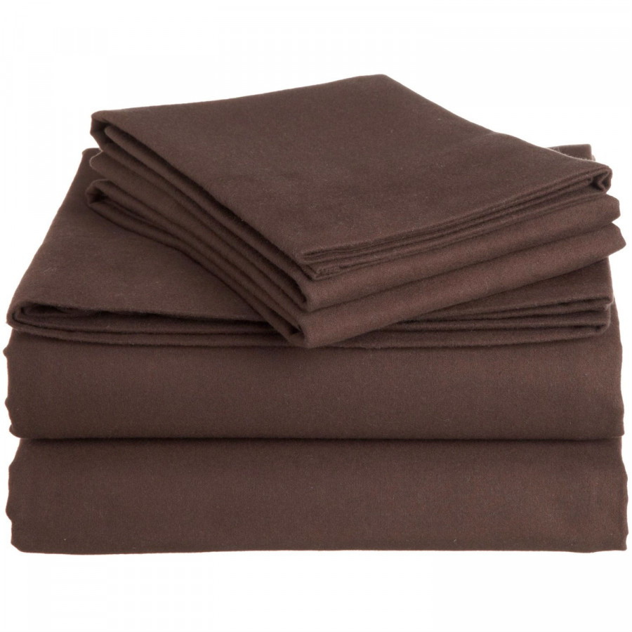 FaFurn Queen Size Sheet Set - Brown, Cotton