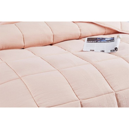 FaFurn 3 Piece Microfiber Reversible Comforter Set - Pink, Twin Size