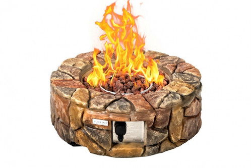 FaFurn™ - 40,000 Btu Outdoor Circle Stone Gas Propane Fire Pit