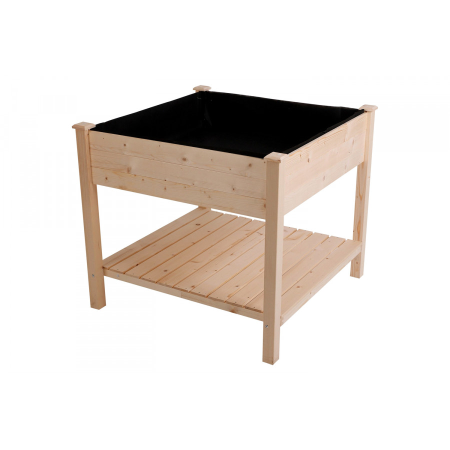 FaFurn - Farmhome Square Fir Wooden Raised Garden Planter Box
