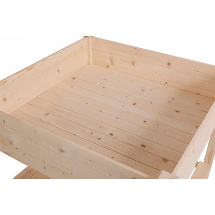 FaFurn - Farmhome Square Fir Wooden Raised Garden Planter Box