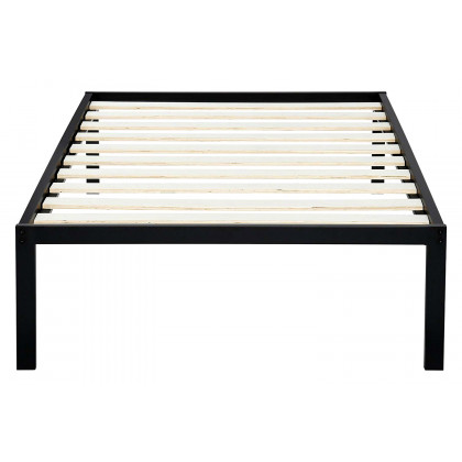 FaFurn - Heavy Duty Metal Platform Bed Frame with Wooden Slats