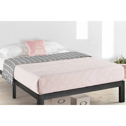 FaFurn - Queen Size Metal Platform Bed Frame with 3.86 Inch Wide Heavy Duty Steel Slats