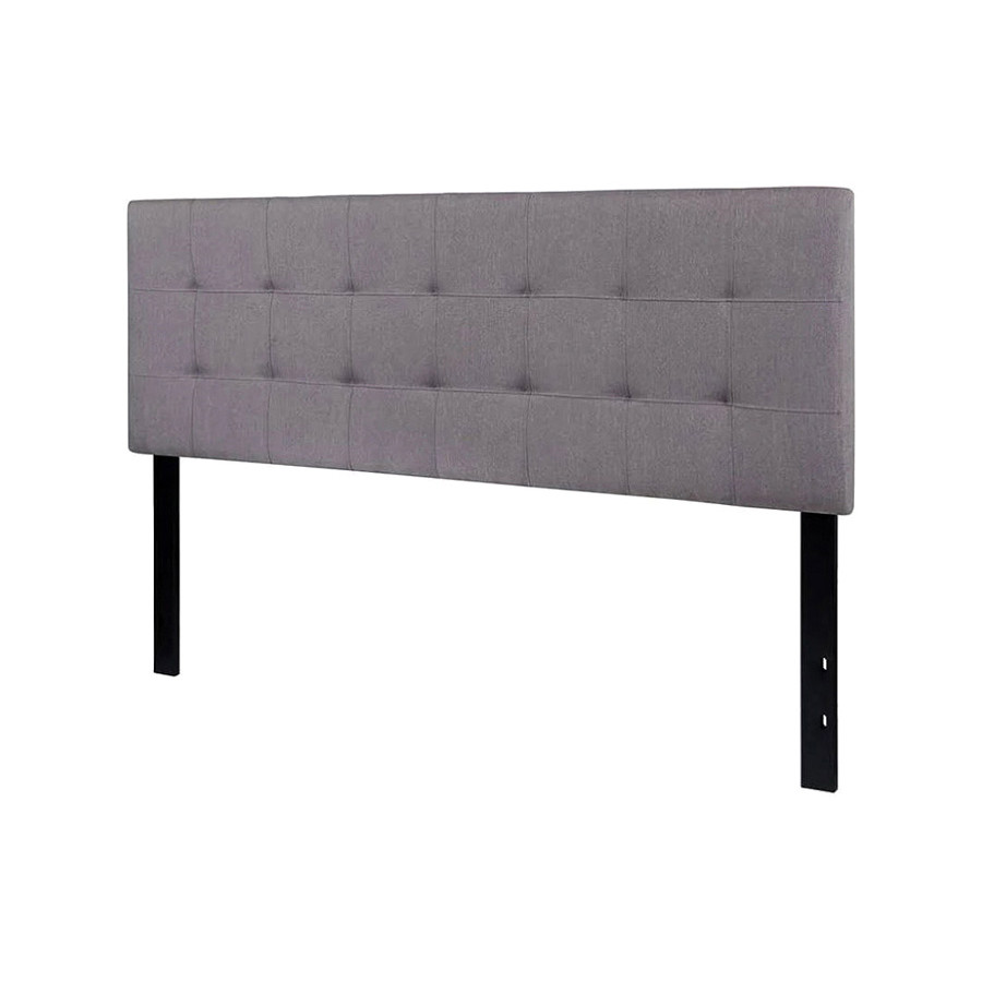 FaFurn Modern Fabric Upholstered Panel Headboard - Light Gray, Queen Size