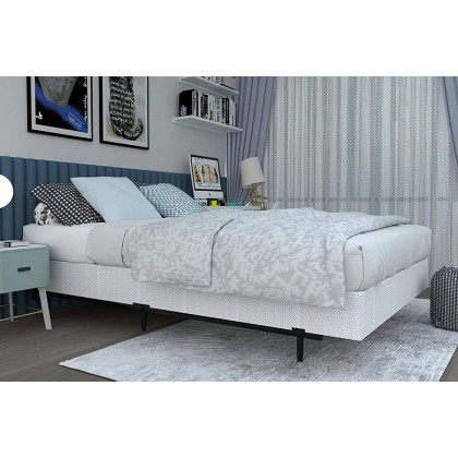 FaFurn 9-Leg Metal Bed Frame with Headboard Brackets - Queen Size