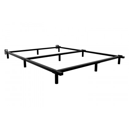 FaFurn 9-Leg Metal Bed Frame with Headboard Brackets - Queen Size