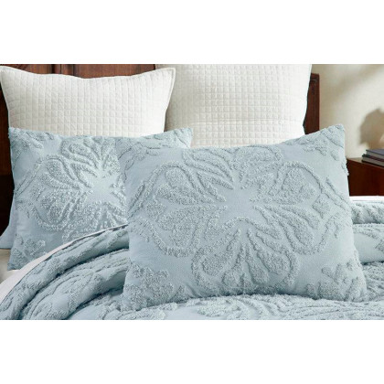 FaFurn Queen Size 3-Piece Coverlet Bedspread Set - Blue, Cotton
