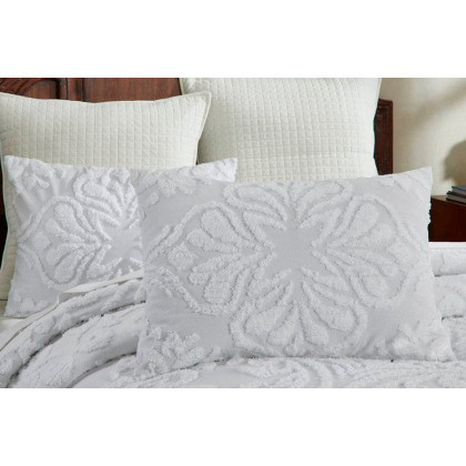 FaFurn Queen Size 3-Piece Coverlet Bedspread Set - White, Cotton