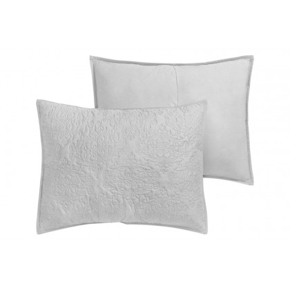 FaFurn Queen Size 3-Piece Quilt Bedspread Set - Light Gray, Cotton