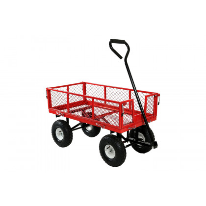 FaFurn - Heavy Duty Steel Garden Utility Cart Wagon with Removable Sides
