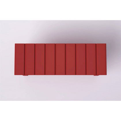 FaFurn Wooden 2-Shelf Shoe Rack Storage Bench - Red
