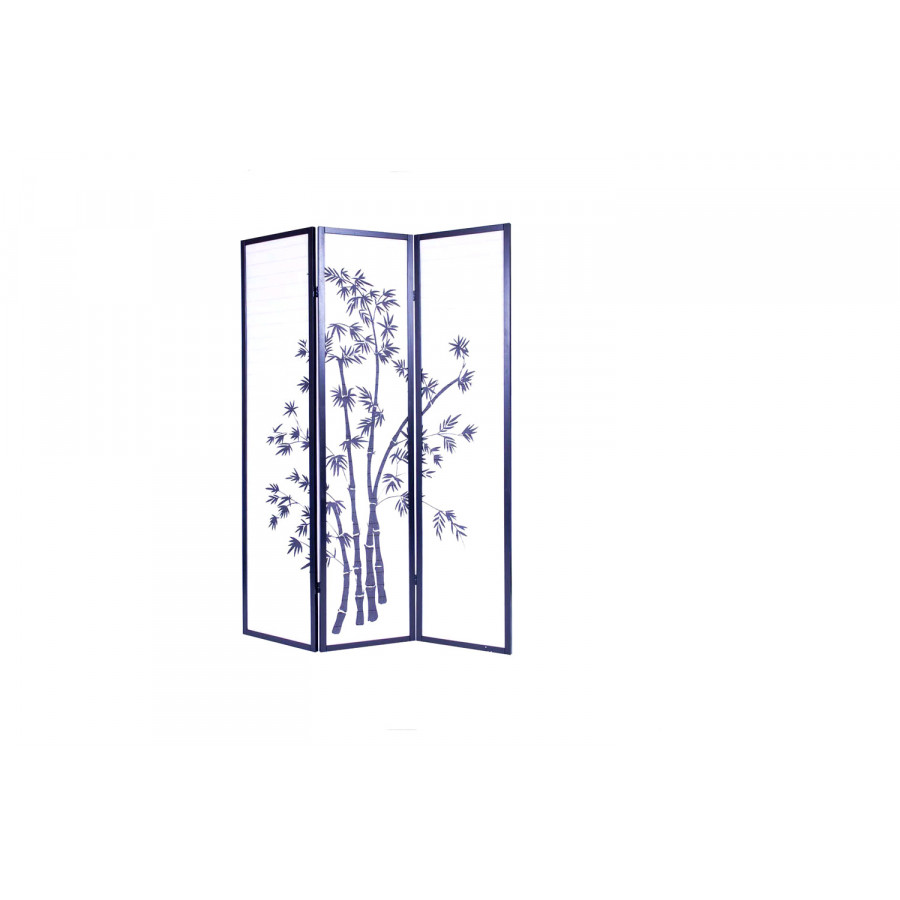 FaFurn - 3-Panel Asian Shoji Screen Room Divider with Bamboo Print