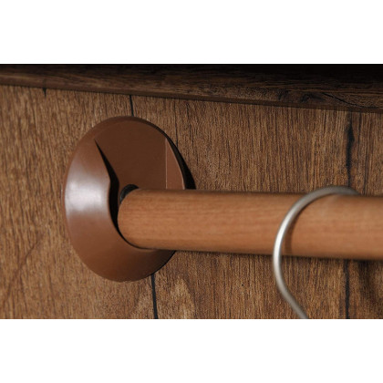 FaFurn - Rustic Oak Drawer and Garment Rod Wardrobe Armoire