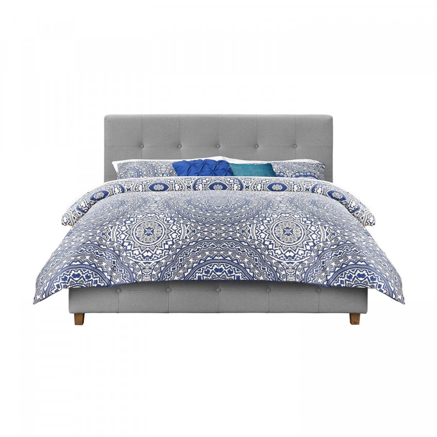 FaFurn - Full Size Platform Bed Frame with Headboard