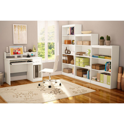 FaFurn Contemporary Home Office Computer Desk - White