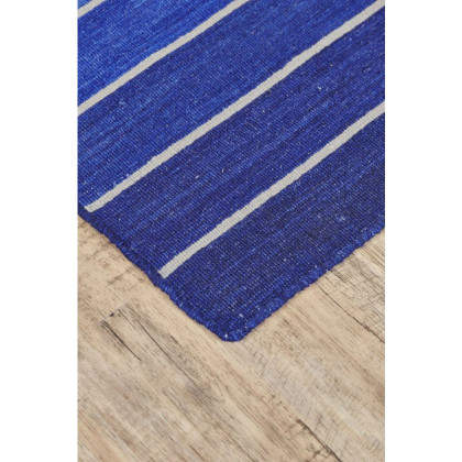 FaFurn Striped Hand-Tufted Wool/Cotton Area Rug - 8" x 11"