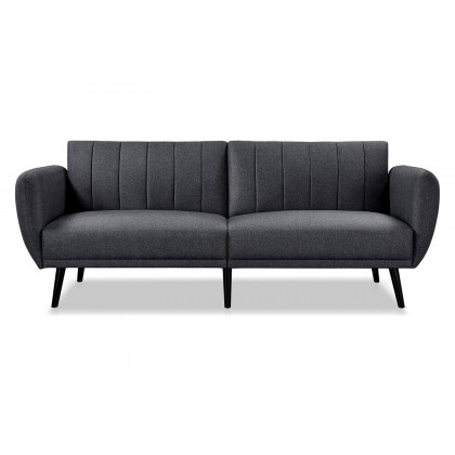FaFurn - Modern Scandinavian Linen Upholstered Sofa Bed with Wooden Legs