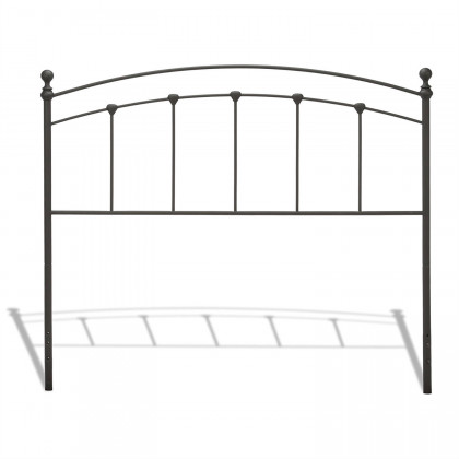 FaFurn - Full Size Bed Frame with Round Final Posts Headboard and Footboard in Metal