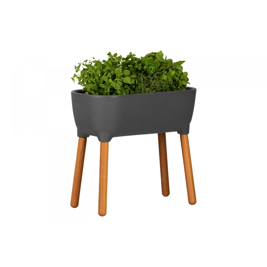 FaFurn Scandinavian Elevated Raised Smart Drainage Planter Bed - Pewter